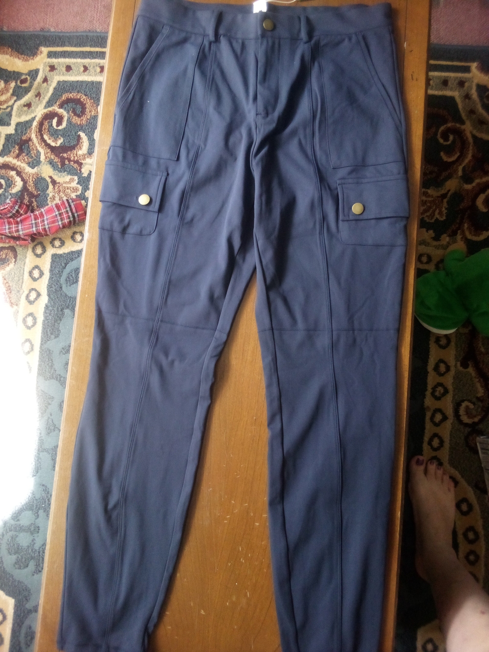 HALARA Large Tall Navy Women's Cargo Joggers with Flap Pockets Large Tall NWT